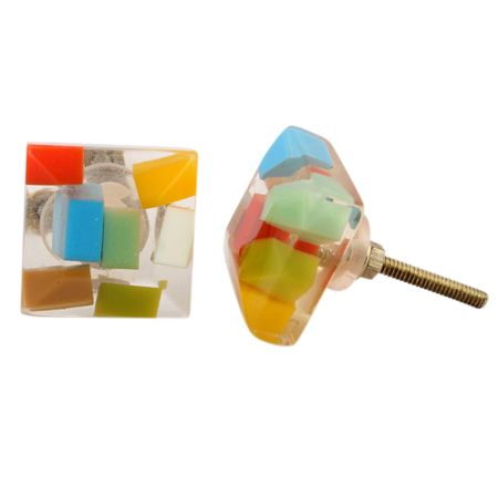 Mixed Resin Square Knob
